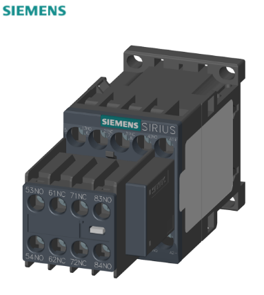 辅助接触器，4NO+4NC，60V DC，S00，螺旋接头，带压敏电阻