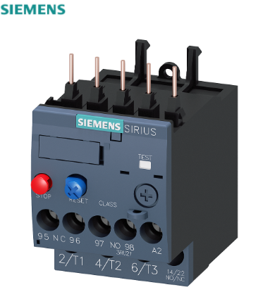 过载继电器 1.4-2.0A 电机保护 S00，Class 10，加装在接触器上